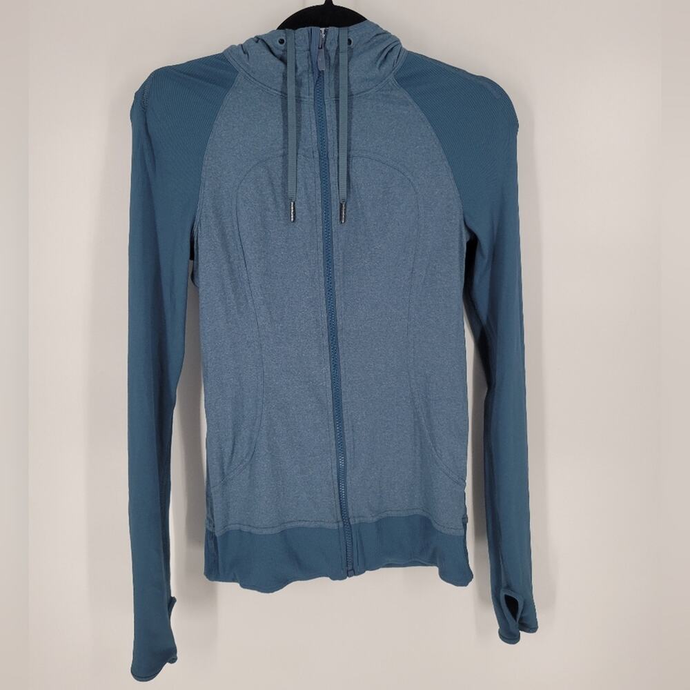 Lululemon Petrol Blue Rib Sleeve Dance Studio Jacket 4 - Picture 11 of 16